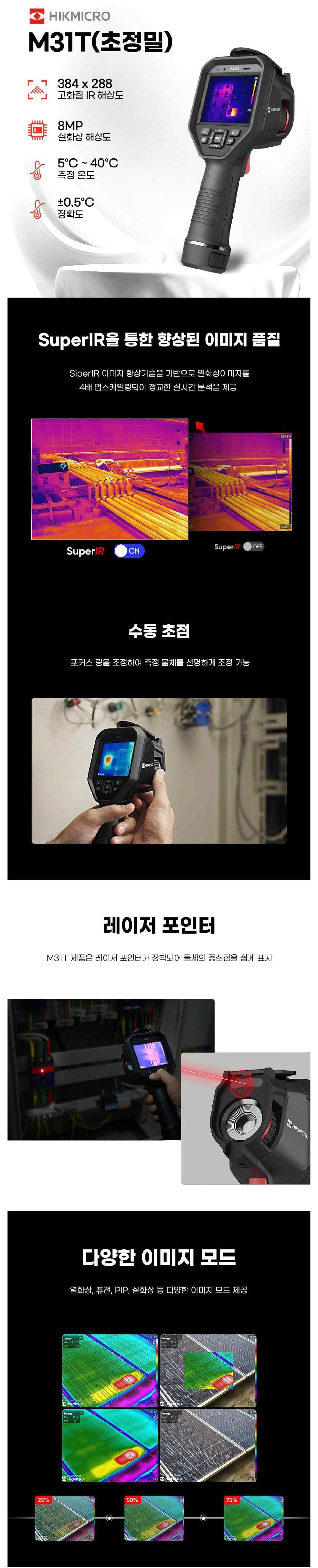 M31T SuperIR, 수동초점, 레이저포인터, 이미지 모드
